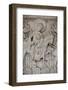 Romanesque bas-relief of the Flight into Egypt, capital of Saint-Lazare Cathedral-Godong-Framed Photographic Print