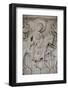 Romanesque bas-relief of the Flight into Egypt, capital of Saint-Lazare Cathedral-Godong-Framed Photographic Print