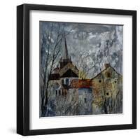 Romanesque Church In Celles Belgium-Pol Ledent-Framed Art Print