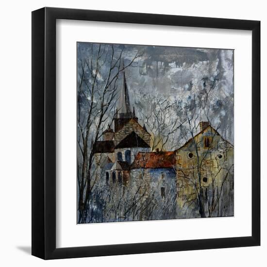 Romanesque Church In Celles Belgium-Pol Ledent-Framed Art Print