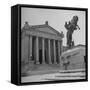 Romanesque Columns and Designs Decorating the Exterior of the University of Oklahoma Law School-Cornell Capa-Framed Stretched Canvas