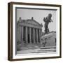 Romanesque Columns and Designs Decorating the Exterior of the University of Oklahoma Law School-Cornell Capa-Framed Premium Photographic Print