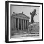 Romanesque Columns and Designs Decorating the Exterior of the University of Oklahoma Law School-Cornell Capa-Framed Premium Photographic Print