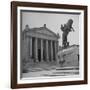Romanesque Columns and Designs Decorating the Exterior of the University of Oklahoma Law School-Cornell Capa-Framed Premium Photographic Print