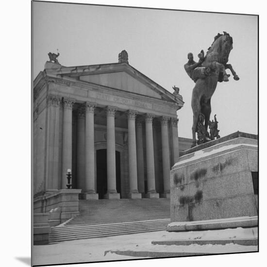 Romanesque Columns and Designs Decorating the Exterior of the University of Oklahoma Law School-Cornell Capa-Mounted Premium Photographic Print