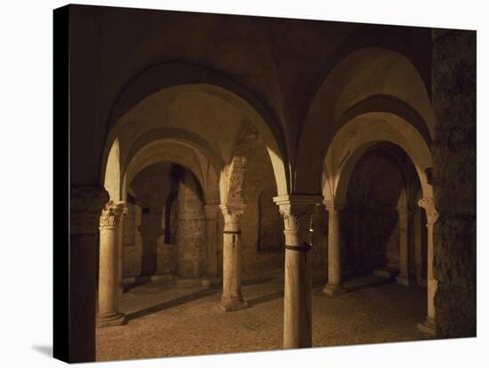 Romanesque Crypt in Brescia Cathedral, Brescia, Italy-null-Stretched Canvas