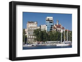 Romania, Black Sea Coast, Constanta, Tomis Tourist Port and Marina-Walter Bibikow-Framed Photographic Print