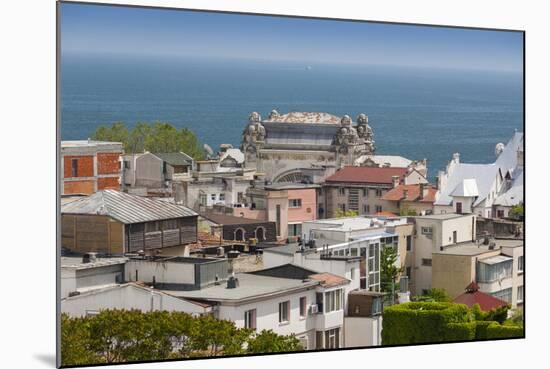 Romania, Black Sea Coast, Constanta, View with Constanta Casino-Walter Bibikow-Mounted Photographic Print