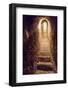 Romania. Bran. Castle Bran interior secret passageway.-Emily Wilson-Framed Photographic Print