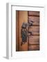 Romania, Brasov. Door handle, key hole.-Emily Wilson-Framed Photographic Print