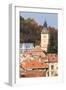 Romania, Brasov. Poarta Schei district., George Street. Clock Tower.-Emily Wilson-Framed Photographic Print