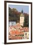 Romania, Brasov. Poarta Schei district., George Street. Clock Tower.-Emily Wilson-Framed Premium Photographic Print