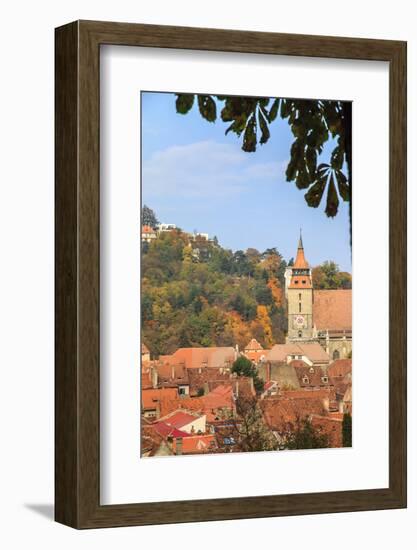 Romania, Brasov. Poarta Schei district., George Street. Clock Tower.-Emily Wilson-Framed Photographic Print