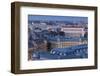 Romania, Bucharest, Lipscani, Old Town, Elevated View, Dawn-Walter Bibikow-Framed Photographic Print