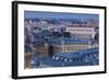Romania, Bucharest, Lipscani, Old Town, Elevated View, Dawn-Walter Bibikow-Framed Photographic Print