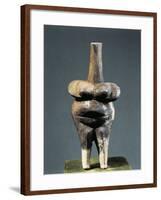 Romania, Bucharest, Muzeul National De Istorie Al Romaniei, Terracotta Idol from Cernavoda-null-Framed Giclee Print