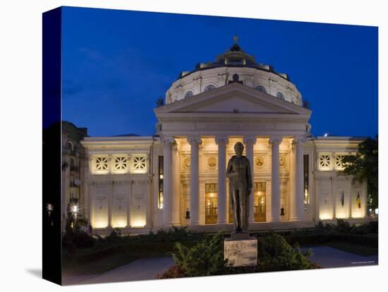 Romania, Bucharest, Piata George Enescu, Romanian Athenaeum Concert Hall-Gavin Hellier-Stretched Canvas