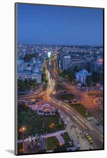 Romania, Bucharest, Piata Universitatii, Coltea Hospital at Dusk-Walter Bibikow-Mounted Photographic Print