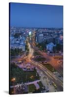 Romania, Bucharest, Piata Universitatii, Coltea Hospital at Dusk-Walter Bibikow-Stretched Canvas