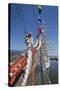 Romania, Constanta, Black Sea Tall Ships Regatta, Signal Flags-Walter Bibikow-Stretched Canvas