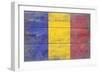 Romania Country Flag - Barnwood Painting-Lantern Press-Framed Art Print