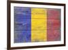 Romania Country Flag - Barnwood Painting-Lantern Press-Framed Art Print