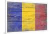 Romania Country Flag - Barnwood Painting-Lantern Press-Framed Art Print