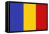 Romania Country Flag - Letterpress-Lantern Press-Framed Stretched Canvas