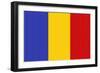 Romania Country Flag - Letterpress-Lantern Press-Framed Art Print