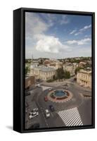 Romania, Danube River Delta, Tulcea, Elevated City View-Walter Bibikow-Framed Stretched Canvas