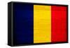 Romania Flag Design with Wood Patterning - Flags of the World Series-Philippe Hugonnard-Framed Stretched Canvas