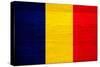 Romania Flag Design with Wood Patterning - Flags of the World Series-Philippe Hugonnard-Stretched Canvas