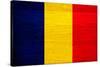 Romania Flag Design with Wood Patterning - Flags of the World Series-Philippe Hugonnard-Stretched Canvas