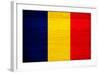 Romania Flag Design with Wood Patterning - Flags of the World Series-Philippe Hugonnard-Framed Art Print