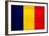 Romania Flag Design with Wood Patterning - Flags of the World Series-Philippe Hugonnard-Framed Art Print