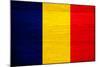 Romania Flag Design with Wood Patterning - Flags of the World Series-Philippe Hugonnard-Mounted Art Print