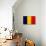 Romania Flag Design with Wood Patterning - Flags of the World Series-Philippe Hugonnard-Art Print displayed on a wall
