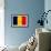 Romania Flag Design with Wood Patterning - Flags of the World Series-Philippe Hugonnard-Framed Art Print displayed on a wall