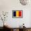 Romania Flag Design with Wood Patterning - Flags of the World Series-Philippe Hugonnard-Framed Art Print displayed on a wall