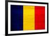 Romania Flag Design with Wood Patterning - Flags of the World Series-Philippe Hugonnard-Framed Art Print