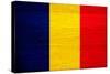 Romania Flag Design with Wood Patterning - Flags of the World Series-Philippe Hugonnard-Stretched Canvas