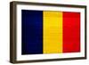 Romania Flag Design with Wood Patterning - Flags of the World Series-Philippe Hugonnard-Framed Premium Giclee Print