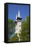 Romania, Maramures, Breb. the Twin Towers of the Orthodox Church in Breb.-Katie Garrod-Framed Stretched Canvas