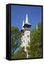 Romania, Maramures, Breb. the Twin Towers of the Orthodox Church in Breb.-Katie Garrod-Framed Stretched Canvas