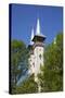 Romania, Maramures, Breb. the Twin Towers of the Orthodox Church in Breb.-Katie Garrod-Stretched Canvas