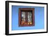 Romania, Maramures County, Dobricu Lapusului. Farm Window with apples.-Emily Wilson-Framed Photographic Print