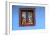 Romania, Maramures County, Dobricu Lapusului. Farm Window with apples.-Emily Wilson-Framed Photographic Print