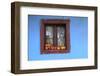 Romania, Maramures County, Dobricu Lapusului. Farm Window with apples.-Emily Wilson-Framed Premium Photographic Print