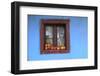 Romania, Maramures County, Dobricu Lapusului. Farm Window with apples.-Emily Wilson-Framed Photographic Print