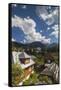 Romania, Maramures, Statiunea Borsa, Ski Resort, Spring, Village View-Walter Bibikow-Framed Stretched Canvas